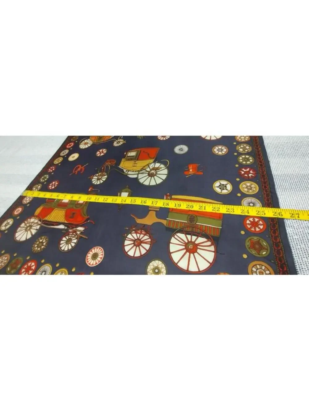 60s Lilly D'or Men's Scarf Carriages Acetate MCM Menswear Dandy Victorian Wheels